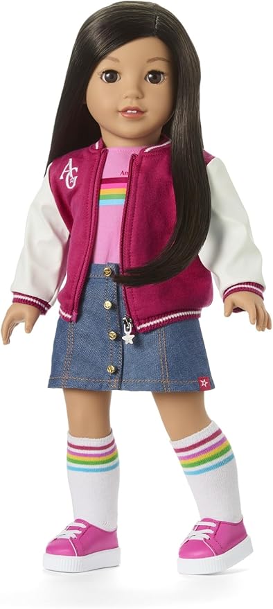 American Girl, Truly Me 18-inch Doll #124 with Brown Eyes, Straight Black-Brown Hair, Light-to-Medium Skin, Ages 6+