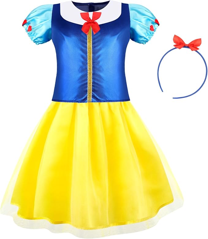 Princess Dress Up for Girls, Role Play Kids Dress up Clothes Gift Set Princess Toys for Little Girls Ages 3-8yrs Toddler Birthday Party