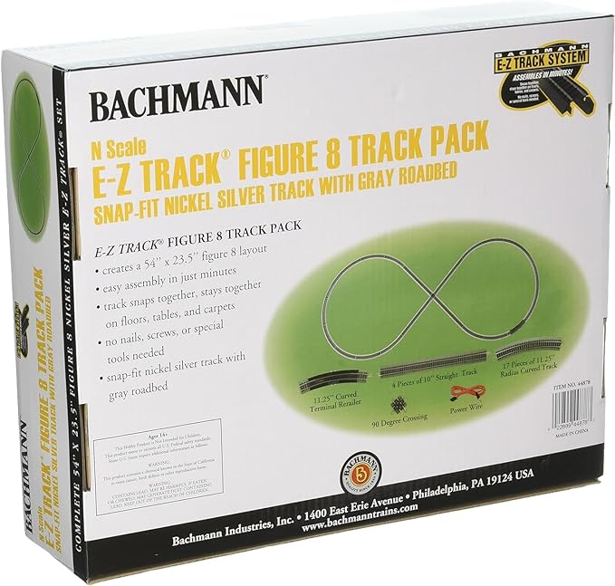 Bachmann Figure 8 E-Z Track Pack - N Scale Train, 44878