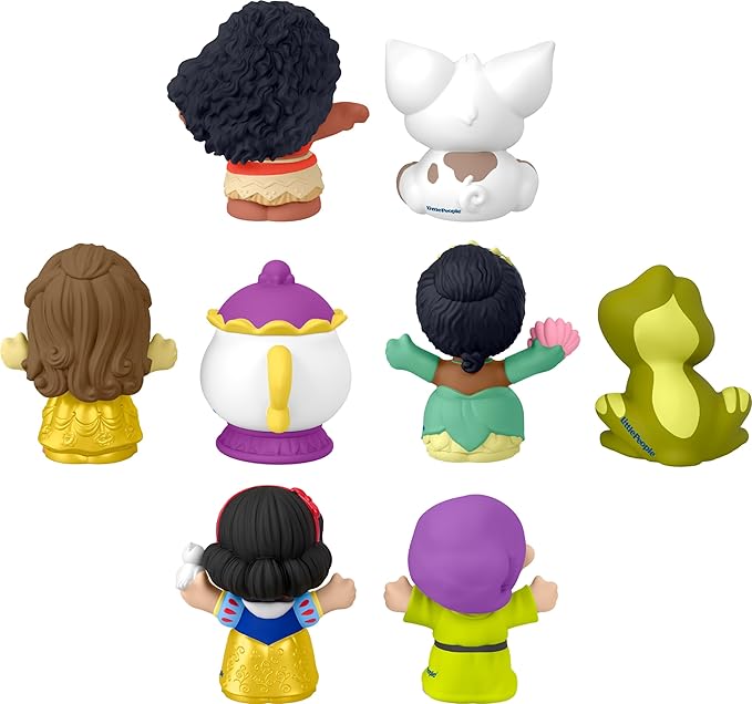 Fisher-Price Little People Toddler Toys Disney Princess Story Duos 8-Piece Figure Set for Preschool Pretend Play Ages 18+ Months