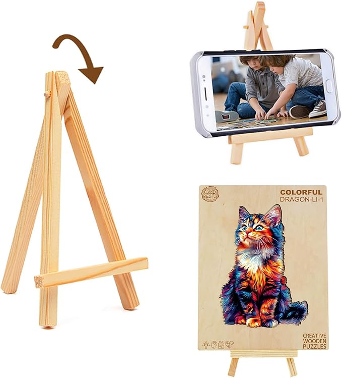 Wooden Puzzles for Adults, Wooden Jigsaw Puzzles for Adults Kids, Colorful Dragon-Li-1 Unique Shaped Wood Puzzles Adult, Creative Birthday Gifts for Friends Family Game (13.4 * 9.5in 190pcs)