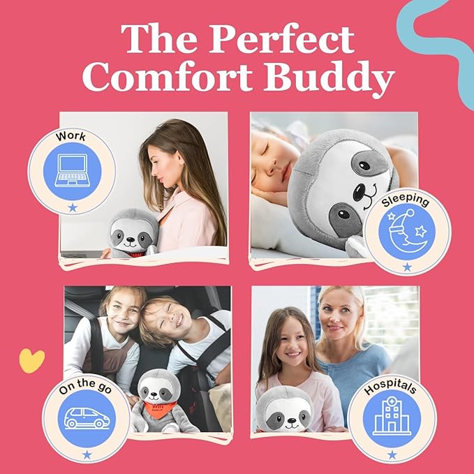 Lilly's Love Weighted Stuffed Animal, 2lb | Sensory Plush for Kids & Adults | Machine Washable Plushie w/Removable Inner | Calming Weighted Stuffed Animal for Anxiety, Stevie The Sloth