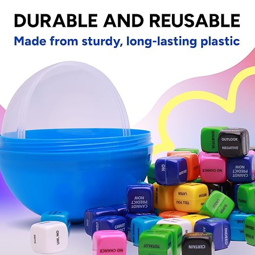 Claw Machine Capsules Translucent Blue Plastic Sphere Large Party Favor Containers Round 7 pcs 4.7 inch Jumbo Plastic Christmas Ornaments Extra Large Gift Box Craft Party Supplies Vending Capsules