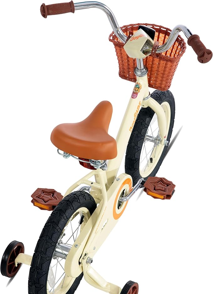 JOYSTAR Vintage Kids Bike with Training Wheels & Basket, 12 14 16 20 24 Inch Girls Bike for 2-14 Years Old, Multiple Colors