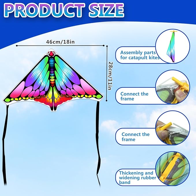 20 Pcs Flying Toys| Small Kites| Airplane Launcher Toys for Kids 3-5 6 7 8 Stocking Stuffers, Outdoor Toys Flying Kites Bulk Goodie Bags Stuffers| Party Favors for Kids 3-5 4-8 Beach Trip