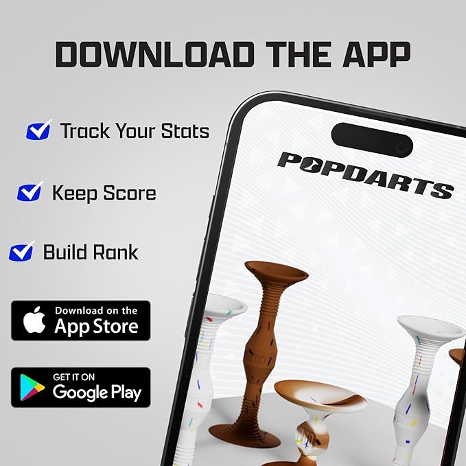 Popdarts PRO Pack Game Set (Party) - Indoor, Outdoor Suction Cup Throwing Game - Competition with a POP
