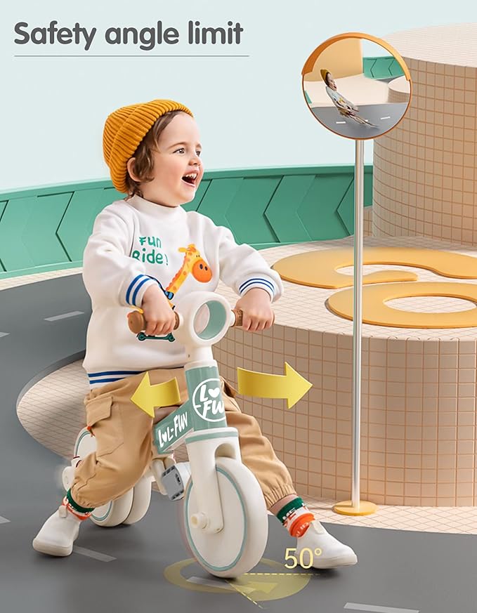 LOL-FUN Toddler Balance Bike for 1 to 4 Years Old Boys Girls Gift, 4 in 1 Baby Bicycle for 1 2 Year Old Kids Tricycle 3 Wheel with Easy Assembly Removable Pedal