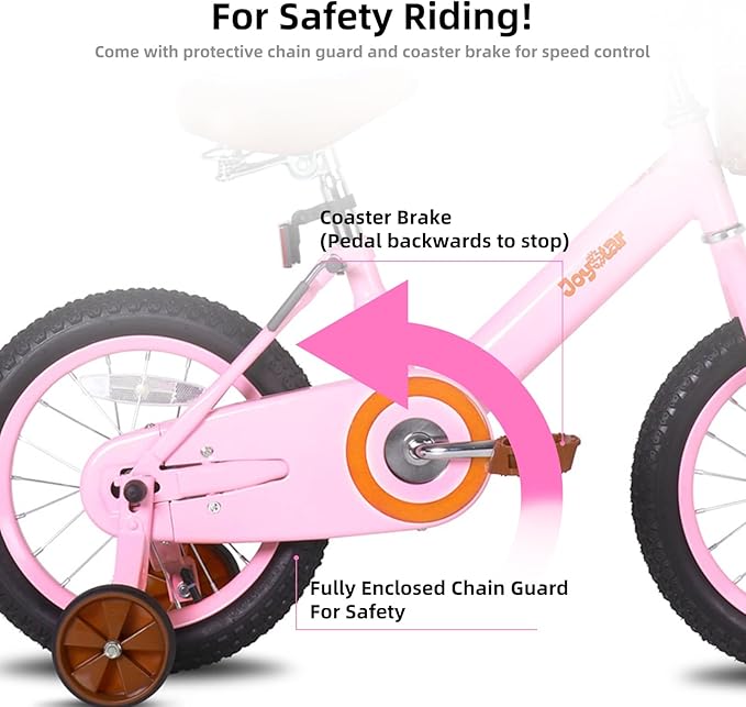 JOYSTAR Vintage Kids Bike with Training Wheels & Basket, 12 14 16 20 24 Inch Girls Bike for 2-14 Years Old, Multiple Colors