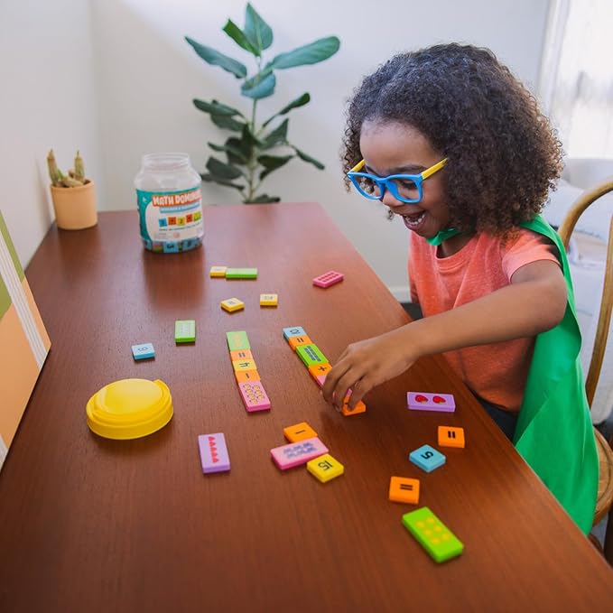 Educational Insights Math Dominoes Addition & Subtraction - Includes 60 Symbol & 40 Picture Dominoes, Gift for Ages 3+
