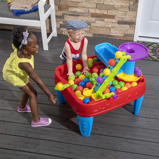 Step2 Stem Discovery Ball Table, Kids Water Table Activity Sensory Playset, Summer Outdoor Toys, 13 Piece Water Toy Accessories, For Toddlers 2+ Years Old