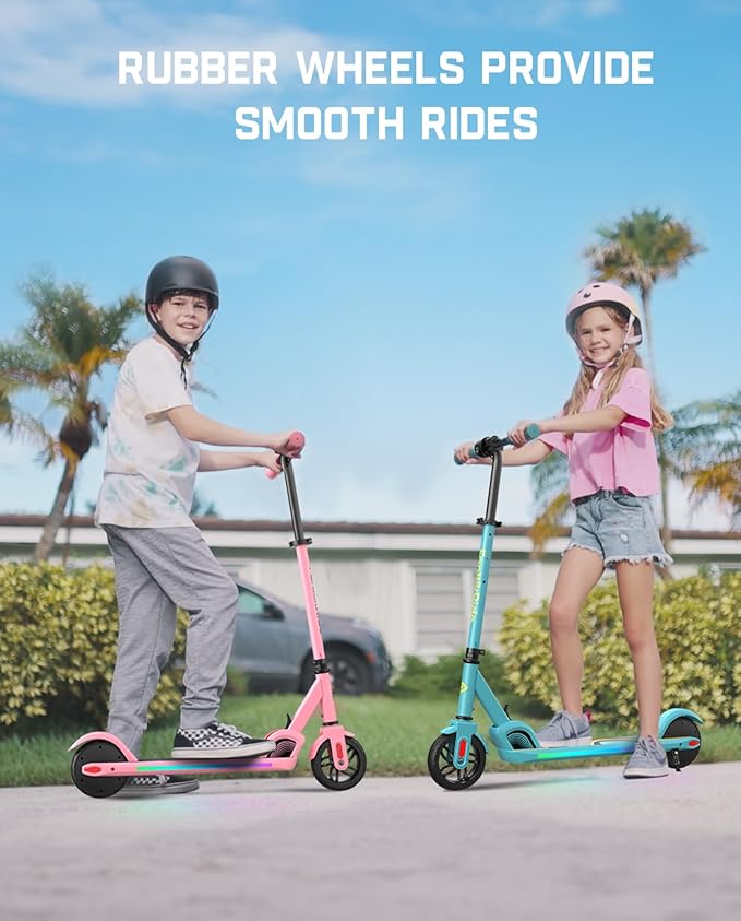 FanttikRide C9 Pro Electric Scooter for Kids 8-12, Adjustable Handlebar Height for Riders 3.9-5.2 ft, 132 lbs, Up to 40 min Continuous Time, 5 Miles Range, 3 Speed Mode 5/8/10 MPH