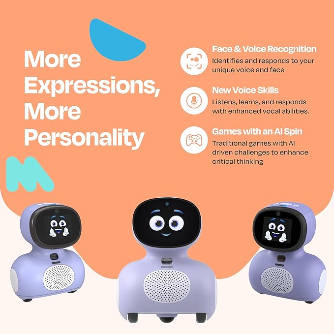 Miko Mini with 30 Days Free Miko Max: AI Robot for Kids | Fosters STEAM Learning & Education | Packed with Games, Dance, Singing | Child-Safe Conversational Learning | Ideal Gift for Boys & Girls 5+