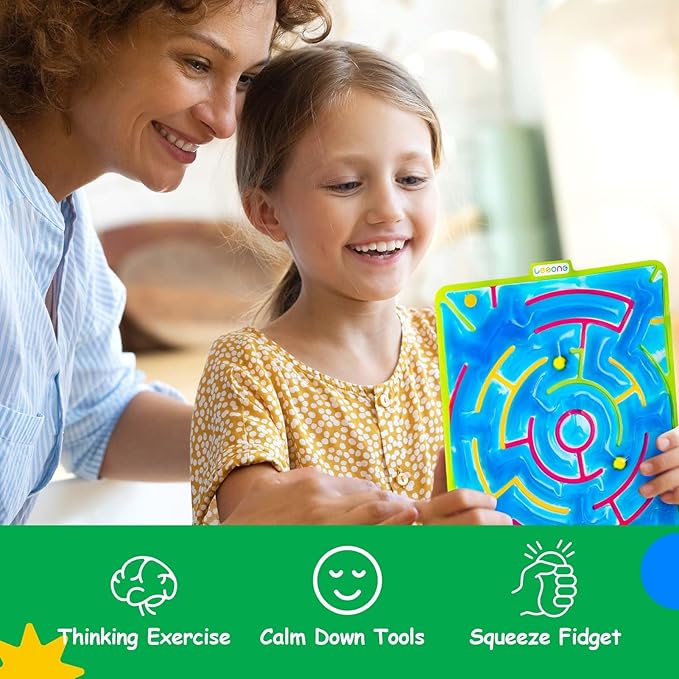 LESONG Sensory Toys for Kids with Autism: Gel-Filled Colorful Maze Sensory Fidget Toys for Classroom Corner - Kids Special Needs Squeeze Sensory Toys for Preschool