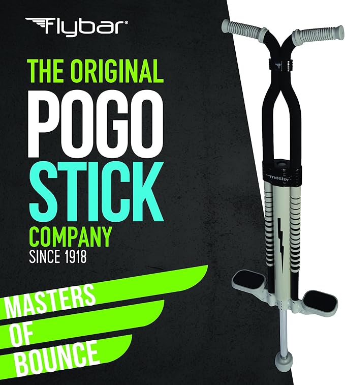 Flybar Master Pogo Stick, Ages 9+, 80 to 160 lbs, Easy Grip Handles, Anti-Slip Pegs, Outdoor Toys for Boys Girls, Outside Toys for Kids, Teens Tweens