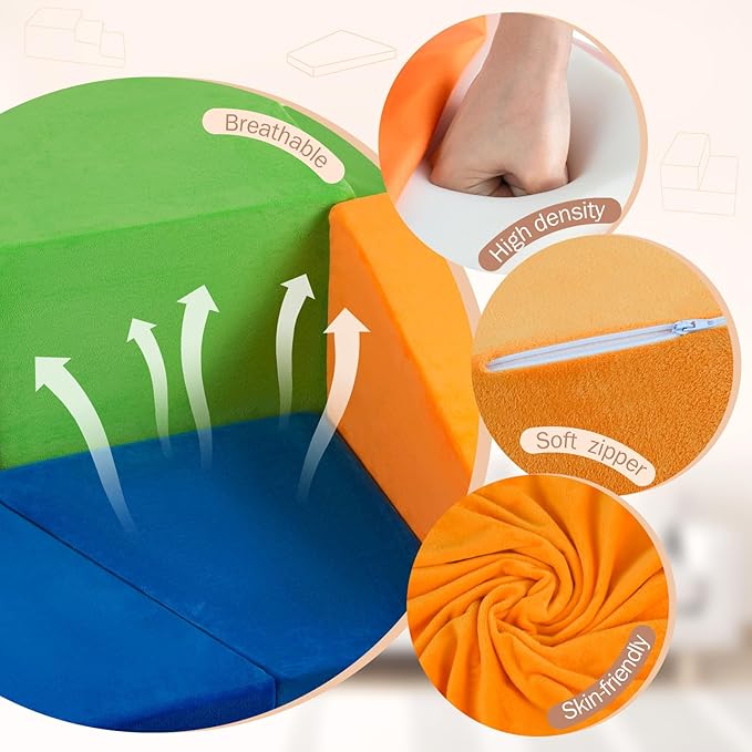 Climbing Toys for Toddlers 1-3 Indoor | Toddler Climbing Toys Indoor | Baby Foam Climbing Blocks | Soft Play Climbing for Toddlers | Infant Non-Toxic Soft Climbing Blocks | Large Foam Blocks Baby Gym