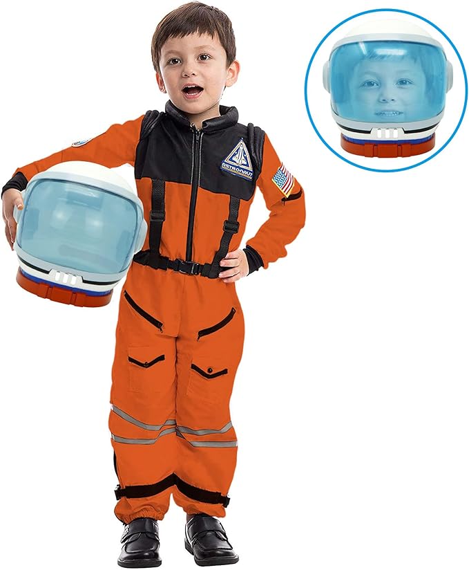 Spooktacular Creations Astronaut Helmet for Kids with Movable Visor Pretend Role Play Accessory Toy Set Halloween Costumes