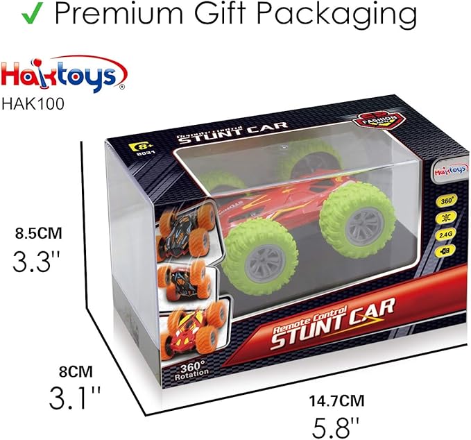 Mini RC Stunt Car – Double Sided Rechargeable Remote Control Toy, AWD Radio Control Flip Car for Boys Girls Kids