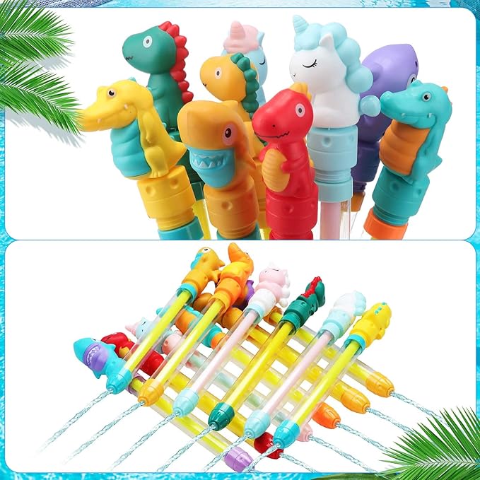 Leyndo 26 Pcs Water Guns Bulk 14.9'' Summer Water Guns Water Squirter Water Fighting Play Toys for Kids Summer Outdoor Swimming Pool Backyard Water Game (Lovely Style)