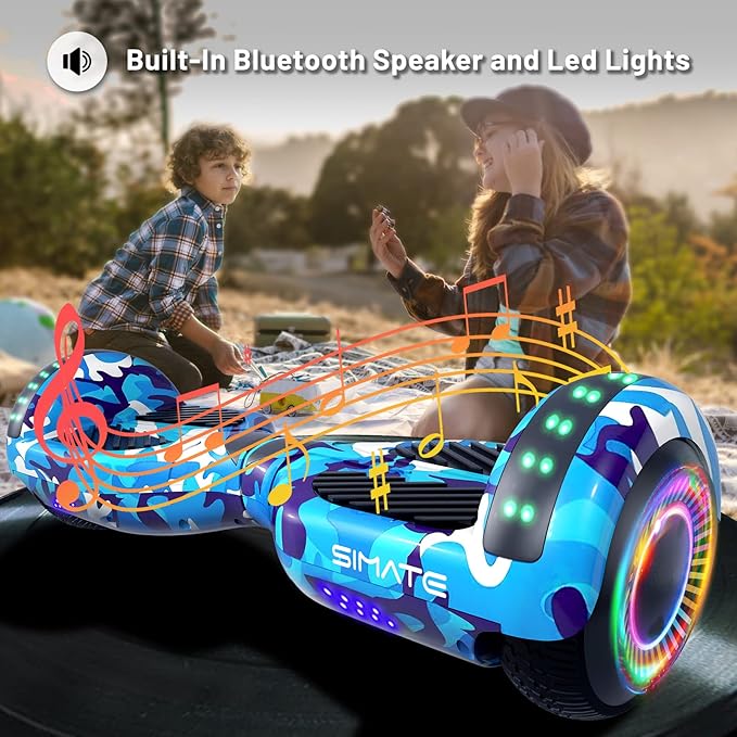 Scooter, Bluetooth & Corlorful LED Lights, Gifts for Kids & Adults & Girls & Boys, for All Ages
