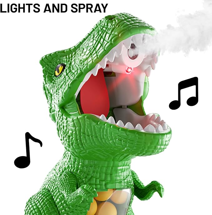 Moveable Dinosaur Shooting Toys for Kids 3-8 Years, Movable Shooting Target Toy with Air Pump Guns, Interactive Competition Game Gift for Boys and Girls Ages 3 4 5 6 7 8 Years Old