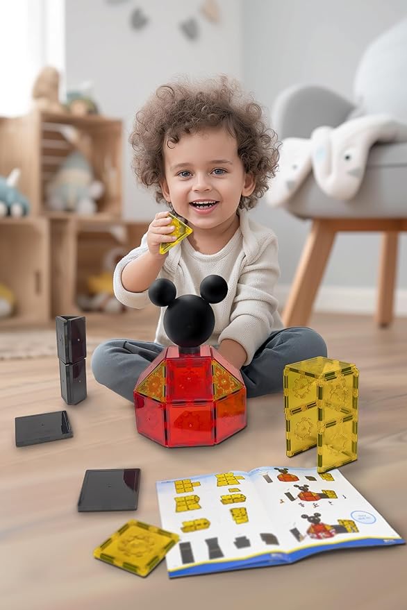 Tytan Official Disney Licensed Mickey Mouse Clubhouse Magnetic Tile Set – 37-Piece