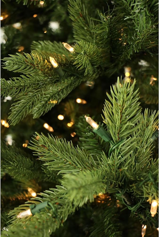 Fraser Hill Farm 12-Ft. Woodside Pine Christmas Tree with Incandescent Smart Lights and Stand, Prelit Artificial Tree with Realistic Foliage, Perfect Holiday Decoration for Foyer and Living Room