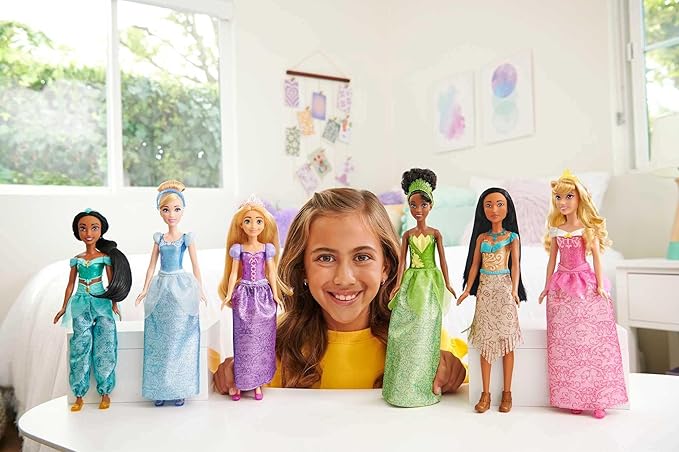 Mattel Disney Princess Toys, 13 Princess Fashion Dolls with Sparkling Clothing and Accessories, Inspired by Disney Movies, Gifts for Kids (Amazon Exclusive)