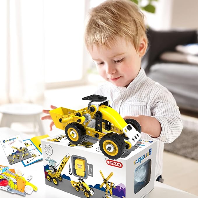Stem Toys for 5 6 7 8 9+ Year Old Building Block Kit Stem Activities Projects Boy Toys Age 4-8 5-7 6-8 8-10 Creative Set Educational Engineering Excavator Construction Fun Birthday