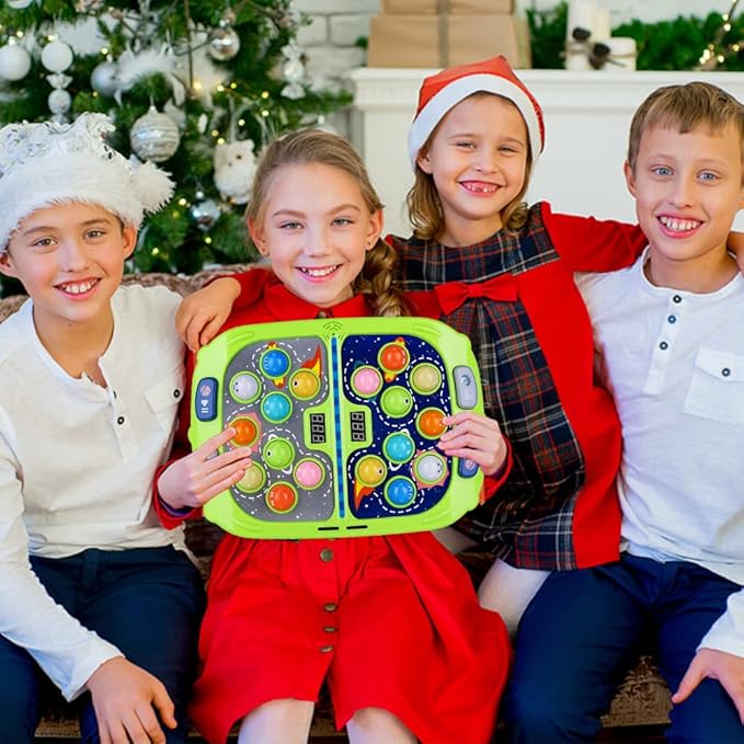 Hammer Mole Game for Toddler, Toys for 3-12 Year Old Boys and Girls, Whack Game for Kids,Gifts for 3 4 5 6+ Year Old Boys, Interactive Educational Toys with Sound and Light, PK Mode with 2 Hammers