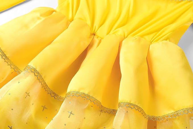 ReliBeauty Little Girls Princess Costume Dress up with Accessories, Yellow