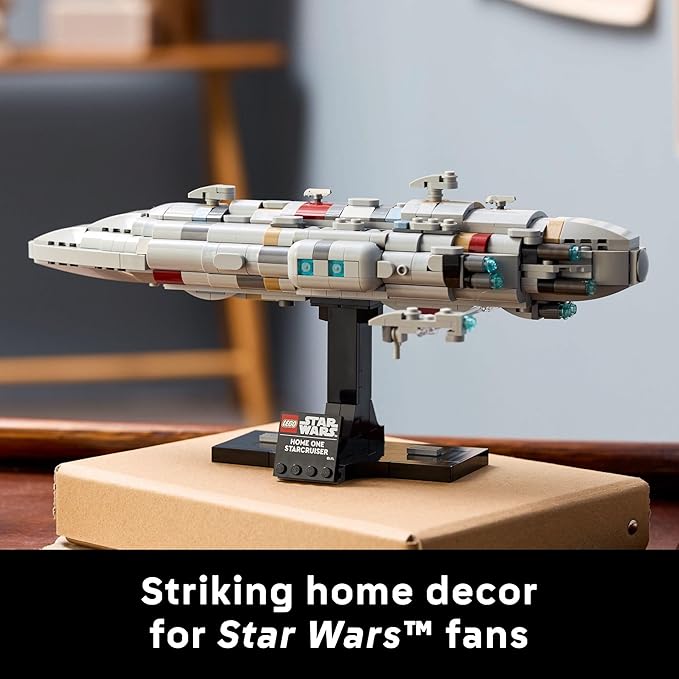 LEGO Star Wars Home One Starcruiser Building Set for Adults - Star Wars Collectibles Set with Display Stand - Building Kit with 559 Pieces - 75405