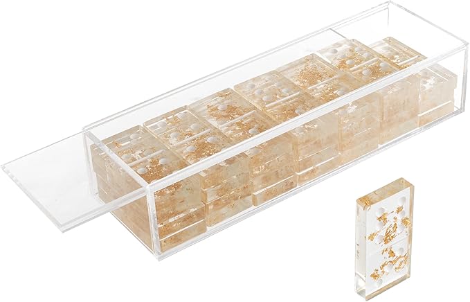 Acrylic Dominos - Gold Foil
