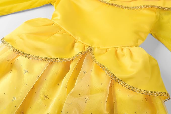 ReliBeauty Little Girls Princess Costume Dress up with Accessories, Yellow