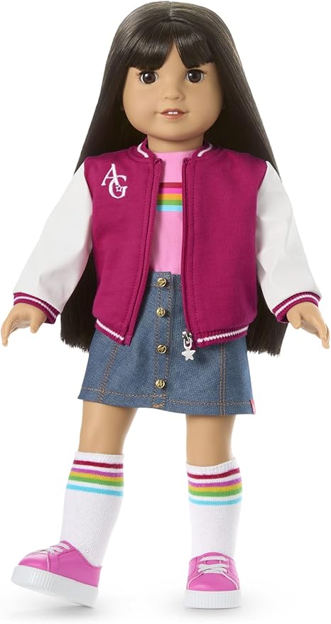 American Girl Truly Me 18-inch Doll #130 with Brown Eyes, Straight Black-Brown Hair, Light-to-Medium Skin, for Ages 6+