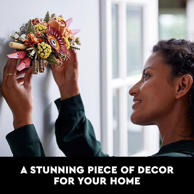 LEGO Icons Dried Flower Centerpiece Building Set - Artificial Flowers for Dinner Table Centerpieces, Adults Ages 18+ - Floral Home Decor - 10314