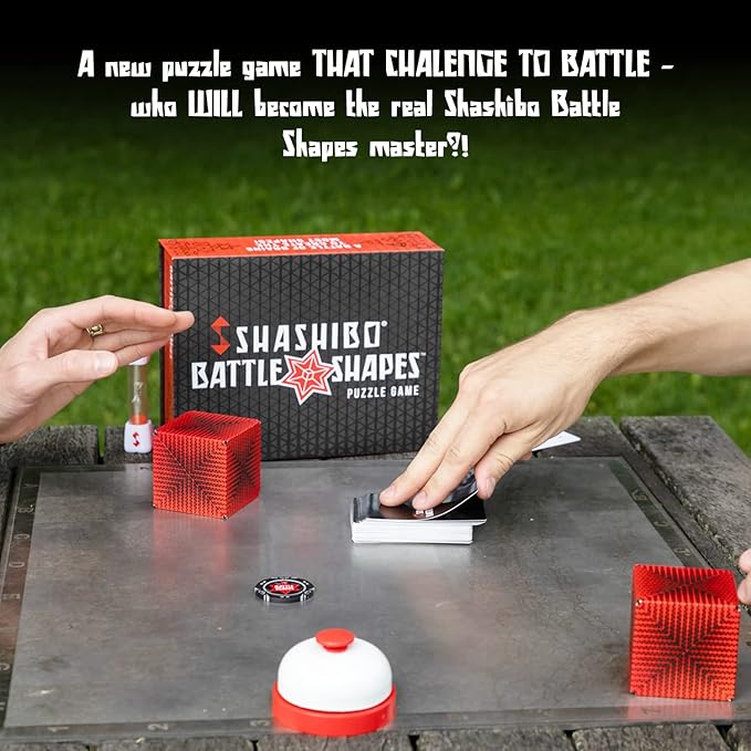 SHSHAIBO Battle Shapes Magnetizing Puzzle Game – Play Solo or with a Friend - Challenging Shape Shifting Box Game for Adults & Kids Ages 8+ with Puzzling Twists and Turns by Fun in Motion Toys