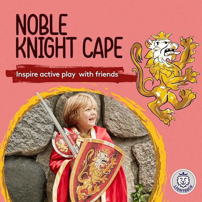 Liontouch Medieval Noble Knight Satin Toy Cape for Kids | Part of A Kid's Costume Line