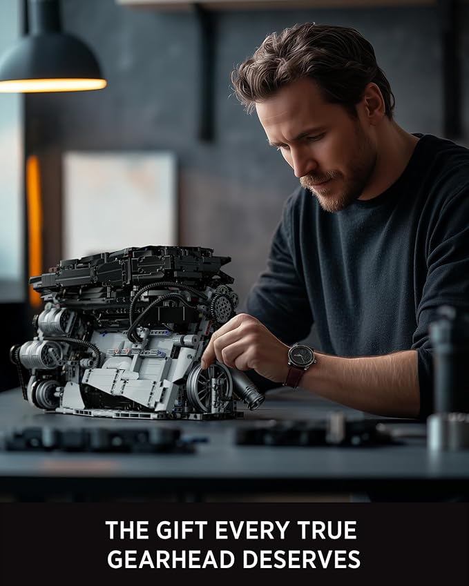 Nifeliz L6 Engine Building Set, Advanced Collector’s Engine Model Toy, Physical Science Educational Toy for Adults, Home or Office Display (2,820PCS, NF10316)