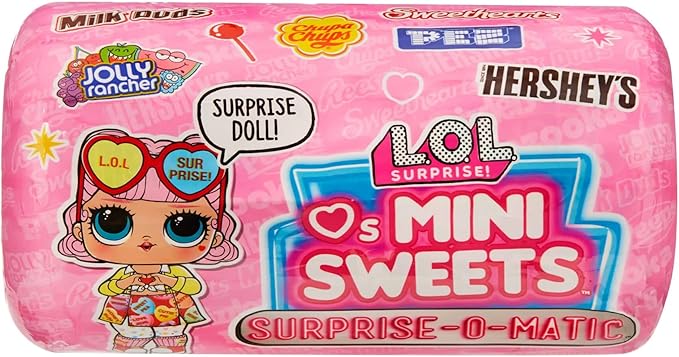 L.O.L. Surprise! Loves Mini Sweets Surprise-O-Matic Dolls with 9 Surprises, Candy Theme, Accessories, Collectible Doll, Vending Machine Packaging, Holiday Toy, Great Gift for Kids