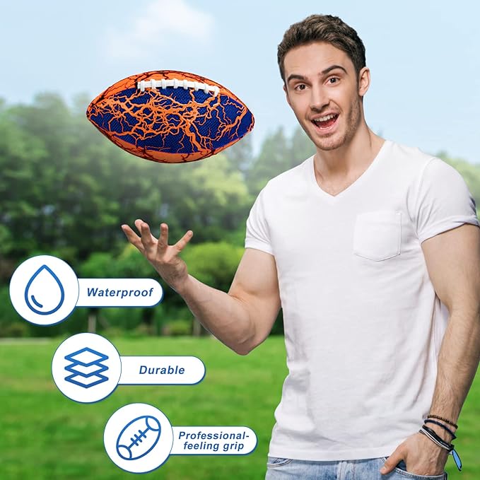 Jasonwell Pool Beach Water Football - Waterproof Football Strong Grip Fun Pool Toys Games for Swimming Pools Beach Lake Park Backyard Outdoor Play for Kids Children Teens Adults Family