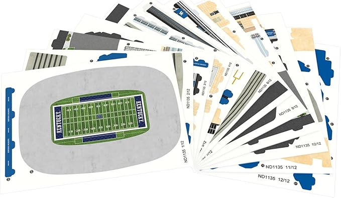 Pro Lion 3D Jigsaw Puzzle of Kentucky Wildcats Stadium - 106 Pieces | 2 Hour Build Time | Home of Kentucky Wildcats | NCAA College Football Gifts for Boys, Men & Kids Aged 8 & Up | Sports Fans Games
