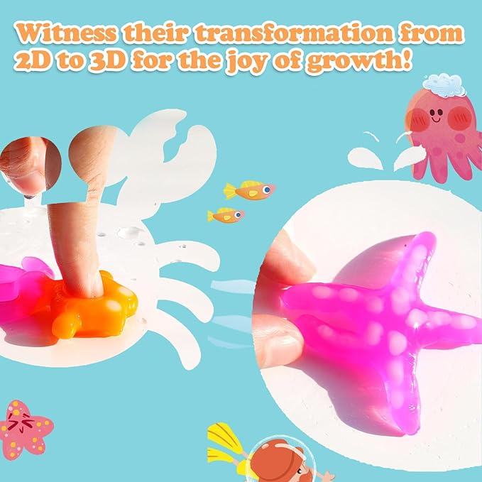Water Gel Pets Kit Refill | Aqua Fairy Gel Refill | Magic Water Elf Toy Kit & Squishy Water Kit | DIY Squishy Maker Kit | Aqua Pets(24 Bottles,12 Pure Color Water Fairy Gel+6 Packs Magic Powder)