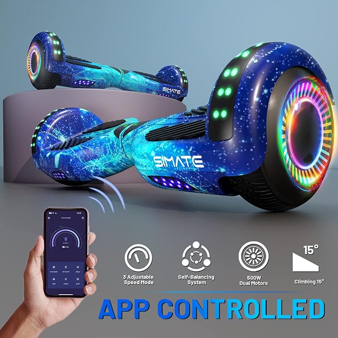 Scooter, Bluetooth & Corlorful LED Lights, Gifts for Kids & Adults & Girls & Boys, for All Ages