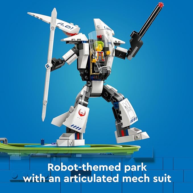 LEGO City Robot World Roller Coaster Building Set - Kids Engineering Toy with Posable Mech Suit for Boys & Girls, Ages 8+ - Gift Ideas for Birthdays - 60421