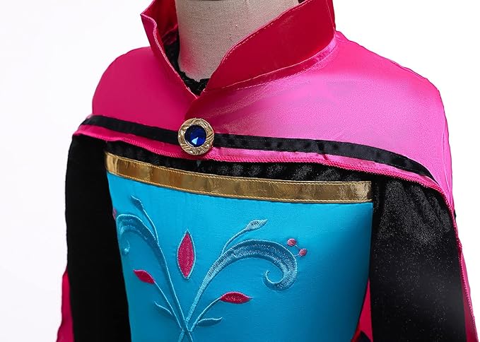 Coronation Costume Long Cape for Girls with Accessories Tiara crown and Gloves