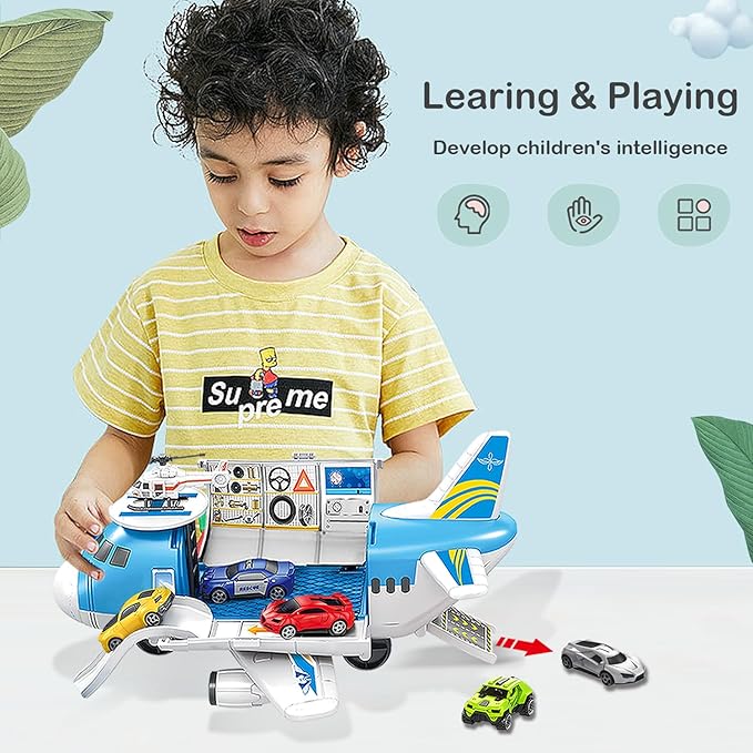 Airplane Toy, Airplane Toys for 3 Years Old, Toy Airplane for Boys Age 4-7, Airplane Toys for Toddlers, Toys for 2 3 4 5 Years Old, Aeroplane Toy, Plane Toy for Birthday