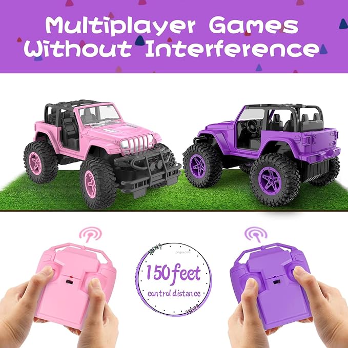 NQD RC Cars 1:16 Scale Remote Control Jeep Car 80 Min Playtime 2.4Ghz Off-Road RC Trucks for for Toddlers Girls Kids Teens