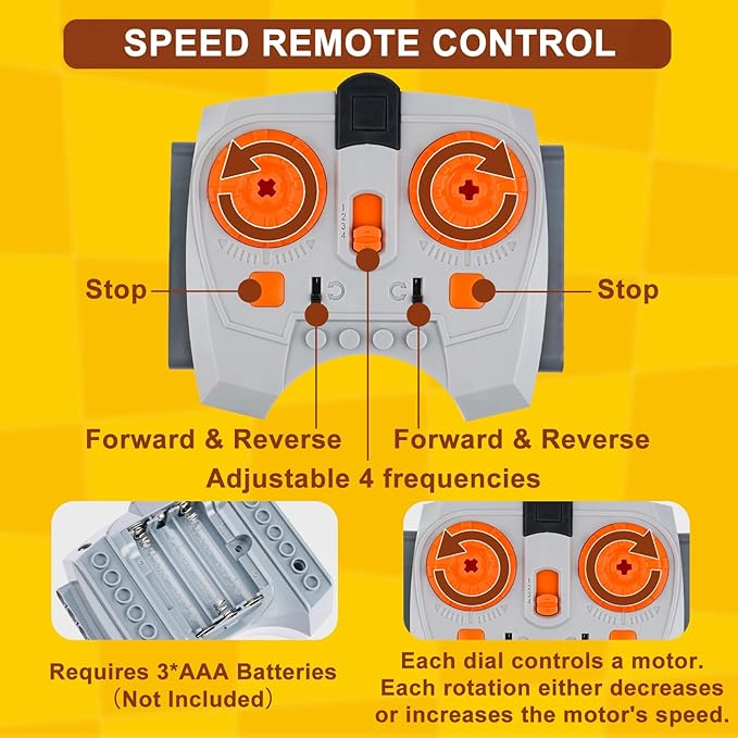 40pcs Power Function Motor Set for Lego Technic - Unleash Creativity with M, L, XL, Servo, Train Motors, Remote Control, Battery Boxes, Receivers, Light Cable, Switch, Extension Wires