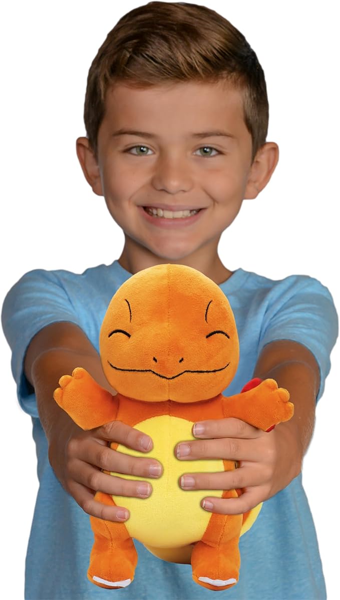 Pokémon 8" Charmander Plush - Officially Licensed Pokemon - Generation 1 Starter - Authentic Stuffed Animal Toy Figure - Easter Basket Stuffer Gift for Kids, Boys, Girls - 2+