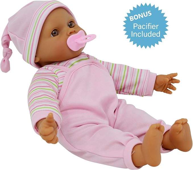 The New York Doll Collection 12" Sweet Hispanic Twin Dolls Play Baby Dolls - Doll Pacifier Included
